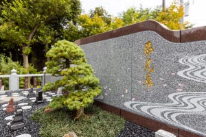 屏風　彫刻　夢見草